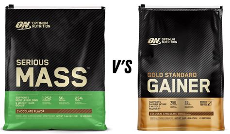 gold standard gainer vs serious mass